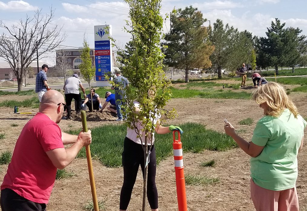 “Every Day is Earth Day” Event Plants Trees to Reduce Water Use and Continue Sustainability Efforts at Intermountain Health